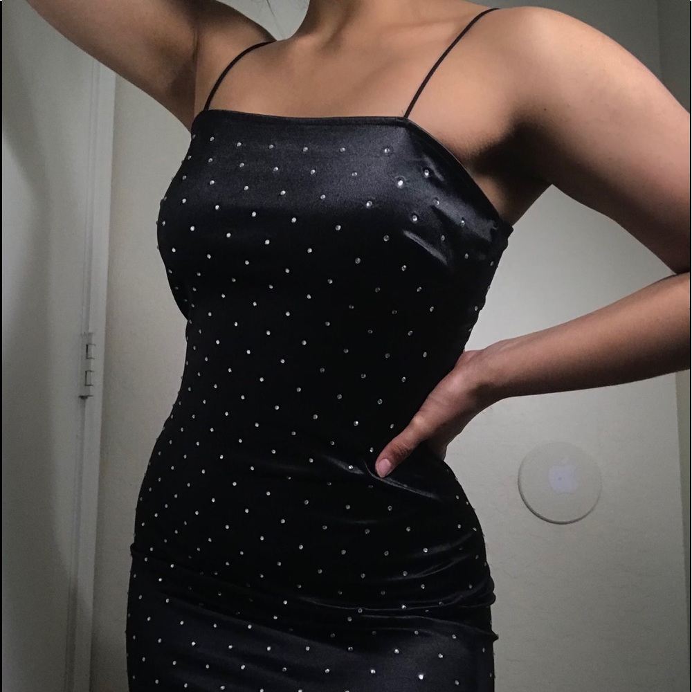Studded Black Dress